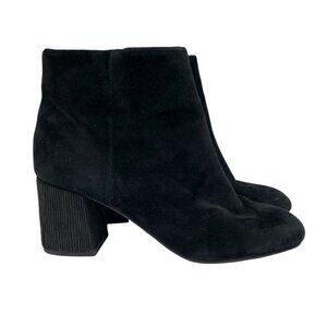 Seychelles Womens Audition Black Suede Side Zip Ankle Booties Size 8.5